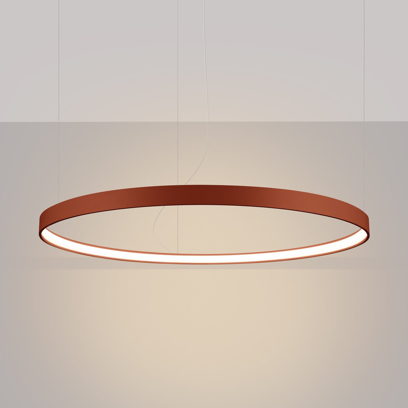 Kronleuchter "RIO 110" 3000K – Pendelleuchte in Roter Ocker | Dexity Lichtdesign