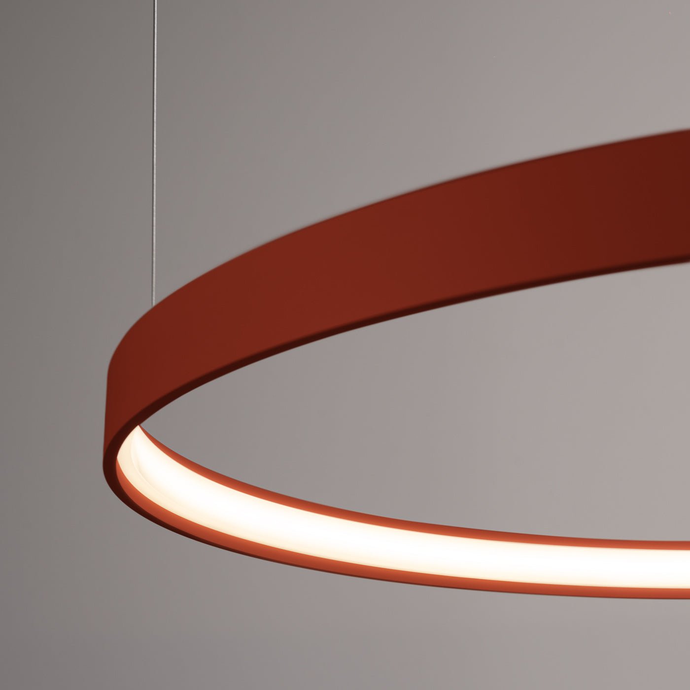Kronleuchter "RIO 110" 3000K – Pendelleuchte in Roter Ocker | Dexity Lichtdesign