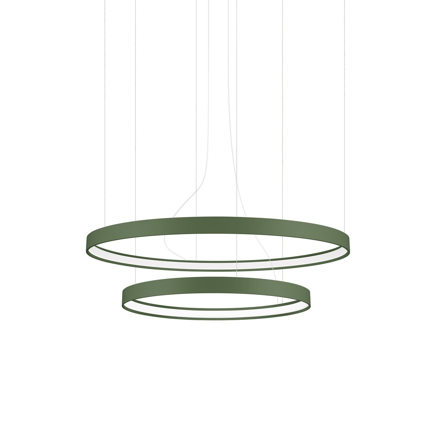 Kronleuchter "RIO 2" 3000K – Pendelleuchte in Olivgrün | Dexity Lichtdesign