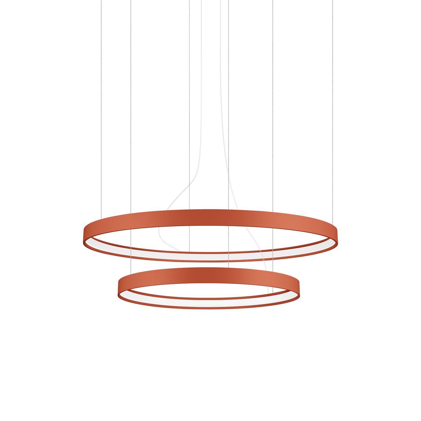 Kronleuchter "RIO 2" 4000K – Pendelleuchte in Roter Ocker | Dexity Lichtdesign