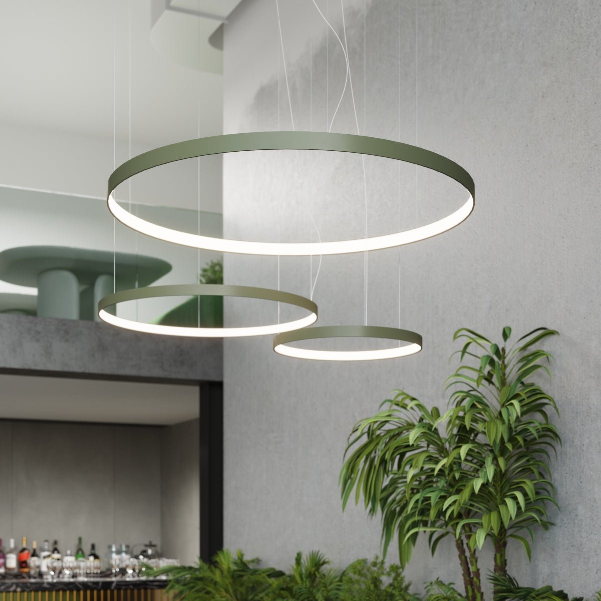 Kronleuchter "RIO 3" 3000K – Pendelleuchte in Beige | Dexity Lichtdesign