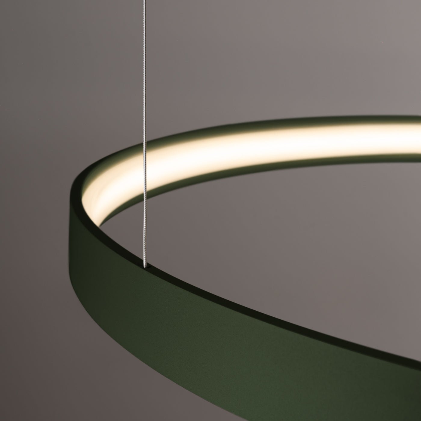 Kronleuchter "RIO 3" 3000K – Pendelleuchte in Olivgrün | Dexity Lichtdesign