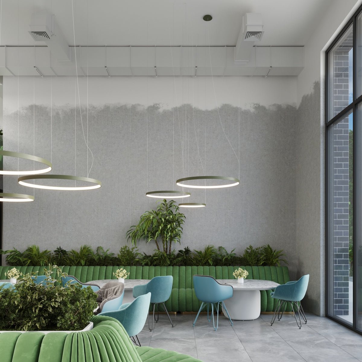 Kronleuchter "RIO 3" 4000K – Pendelleuchte in Beige | Dexity Lichtdesign