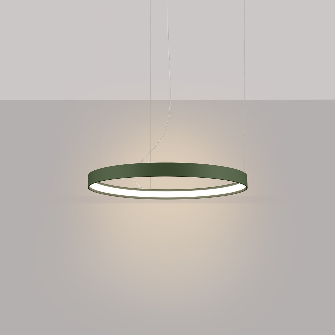 Kronleuchter "RIO 55" 3000K – Pendelleuchte in Olivgrün | Dexity Lichtdesign