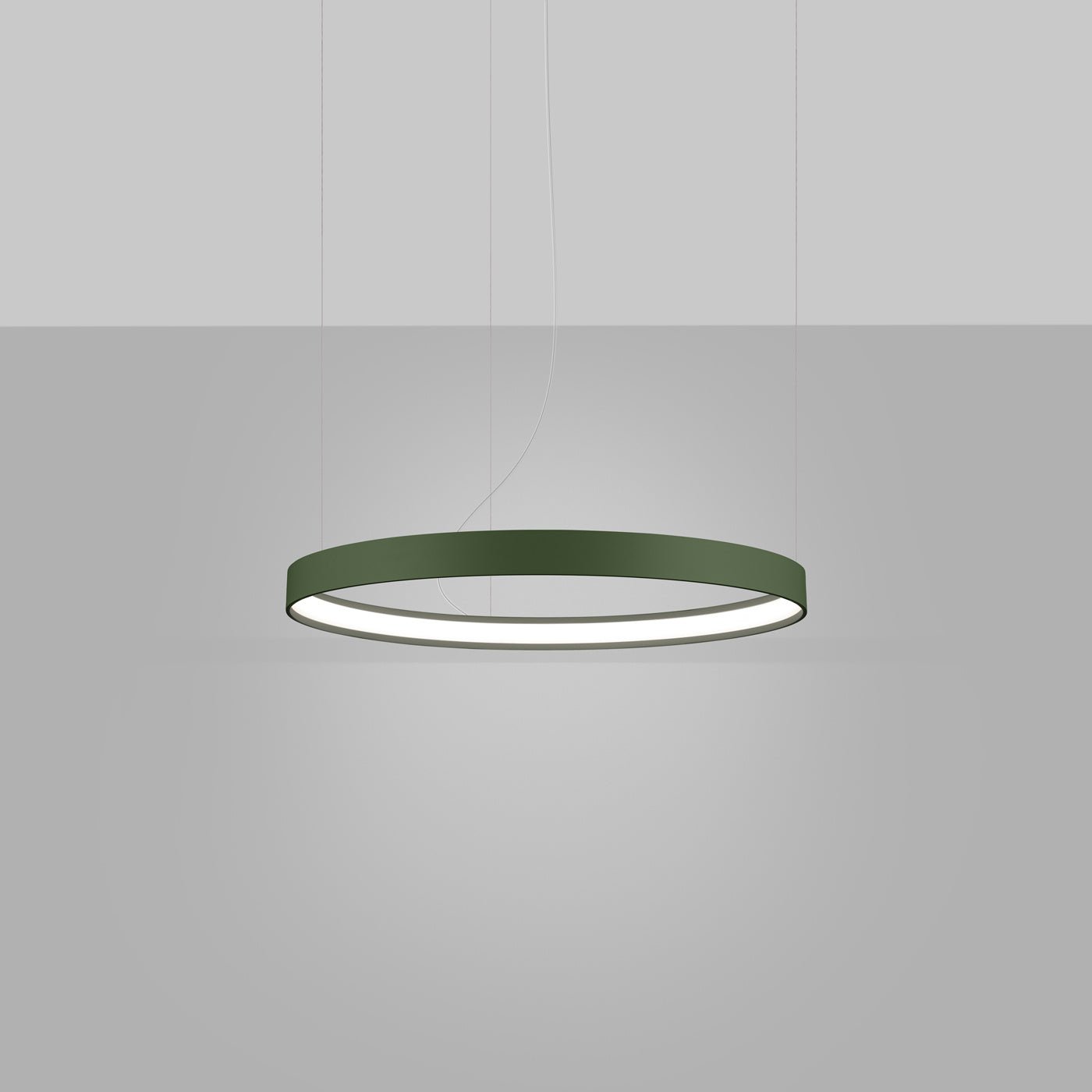 Kronleuchter "RIO 55" 4000K – Pendelleuchte in Olivgrün | Dexity Lichtdesign