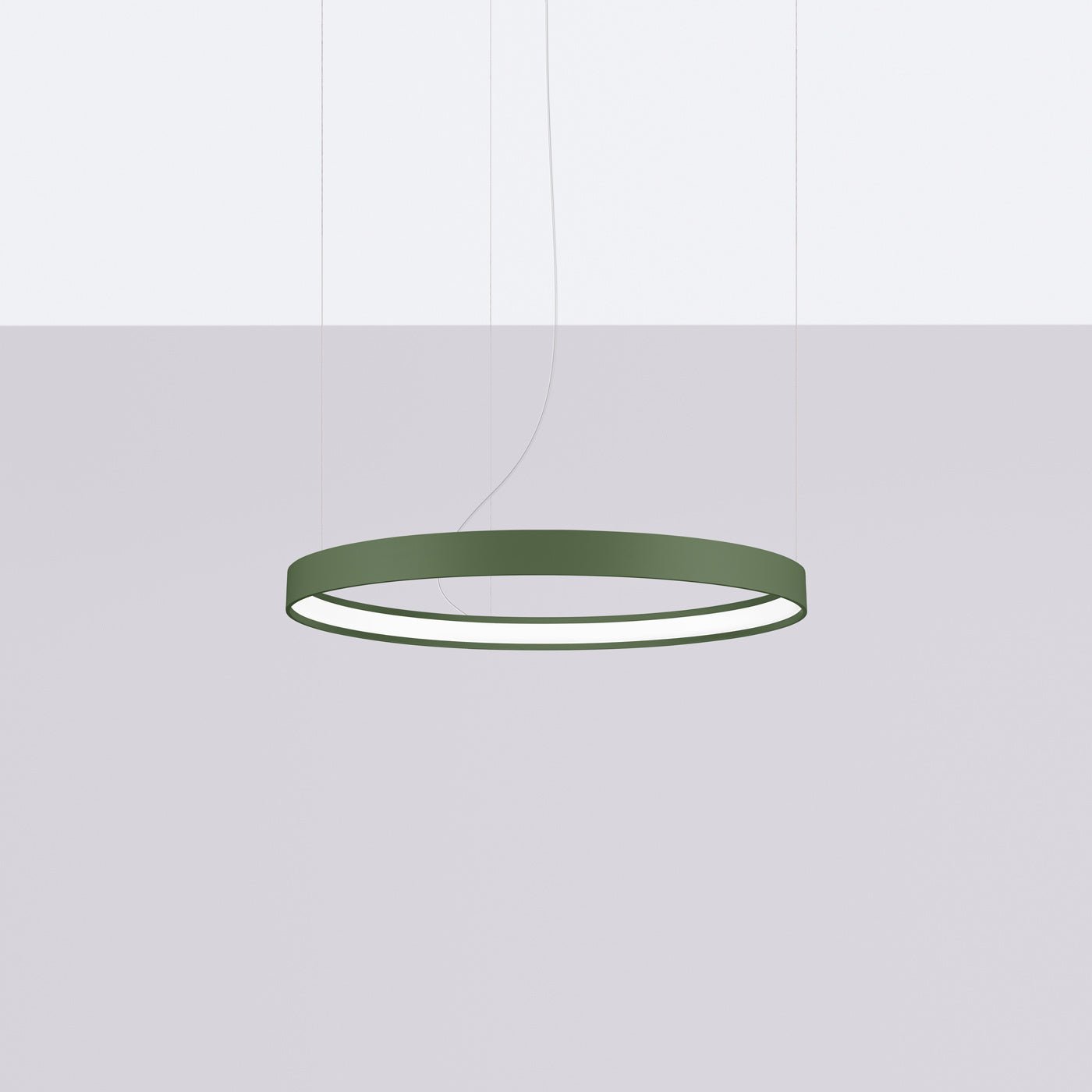 Kronleuchter "RIO 55" 4000K – Pendelleuchte in Olivgrün | Dexity Lichtdesign