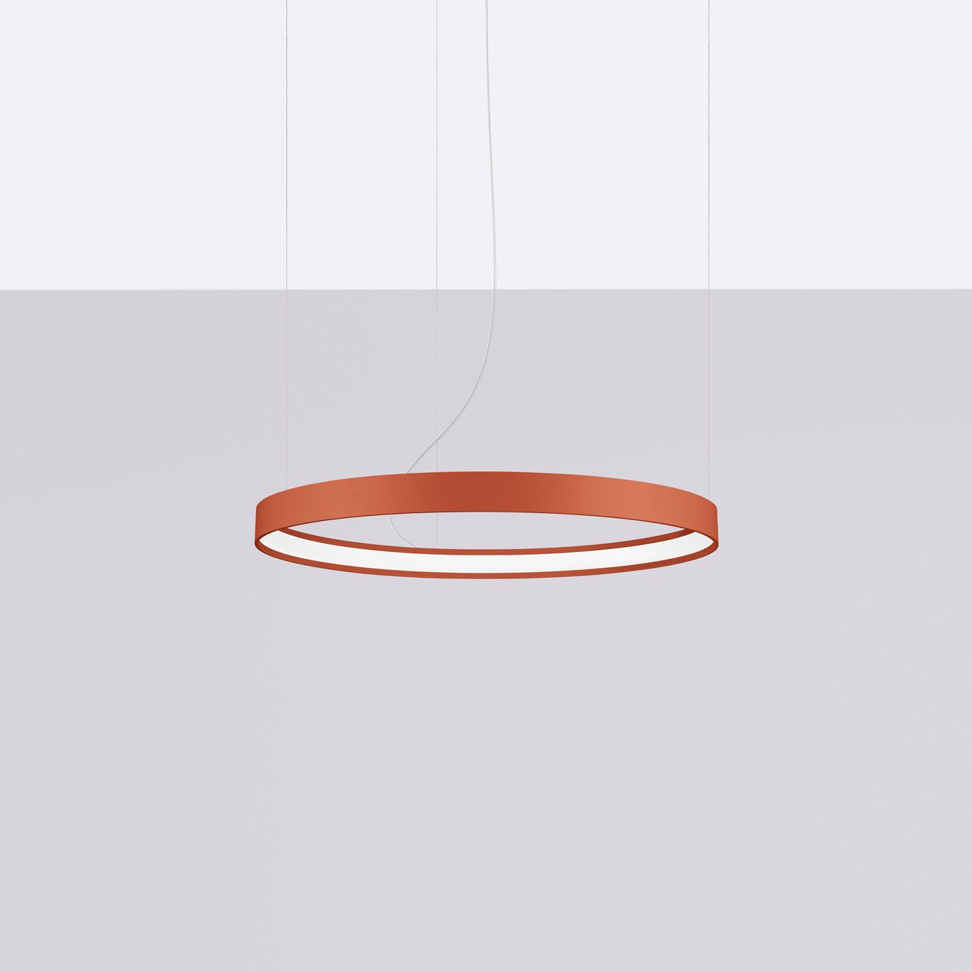 Kronleuchter "RIO 55" 4000K – Pendelleuchte in Roter Ocker | Dexity Lichtdesign