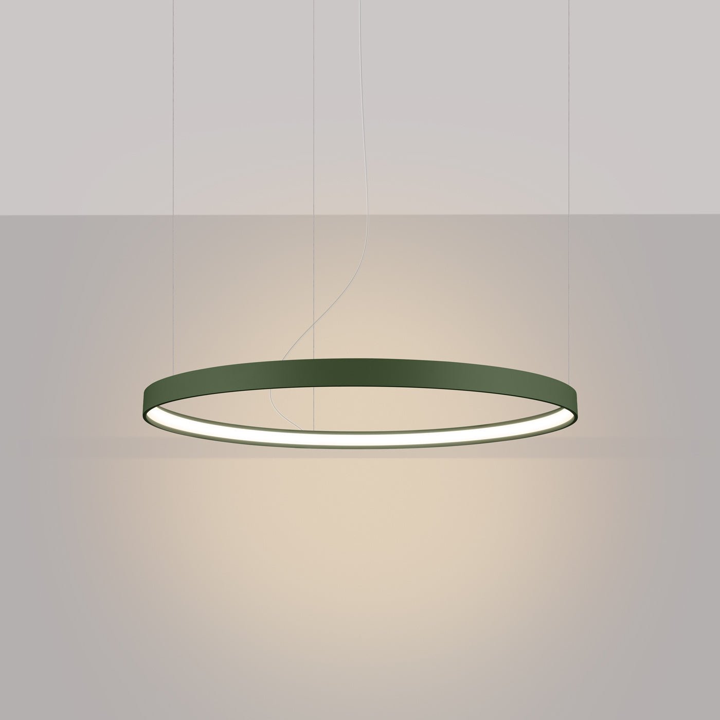 Kronleuchter "RIO 78" 3000K – Pendelleuchte in Olivgrün | Dexity Lichtdesign