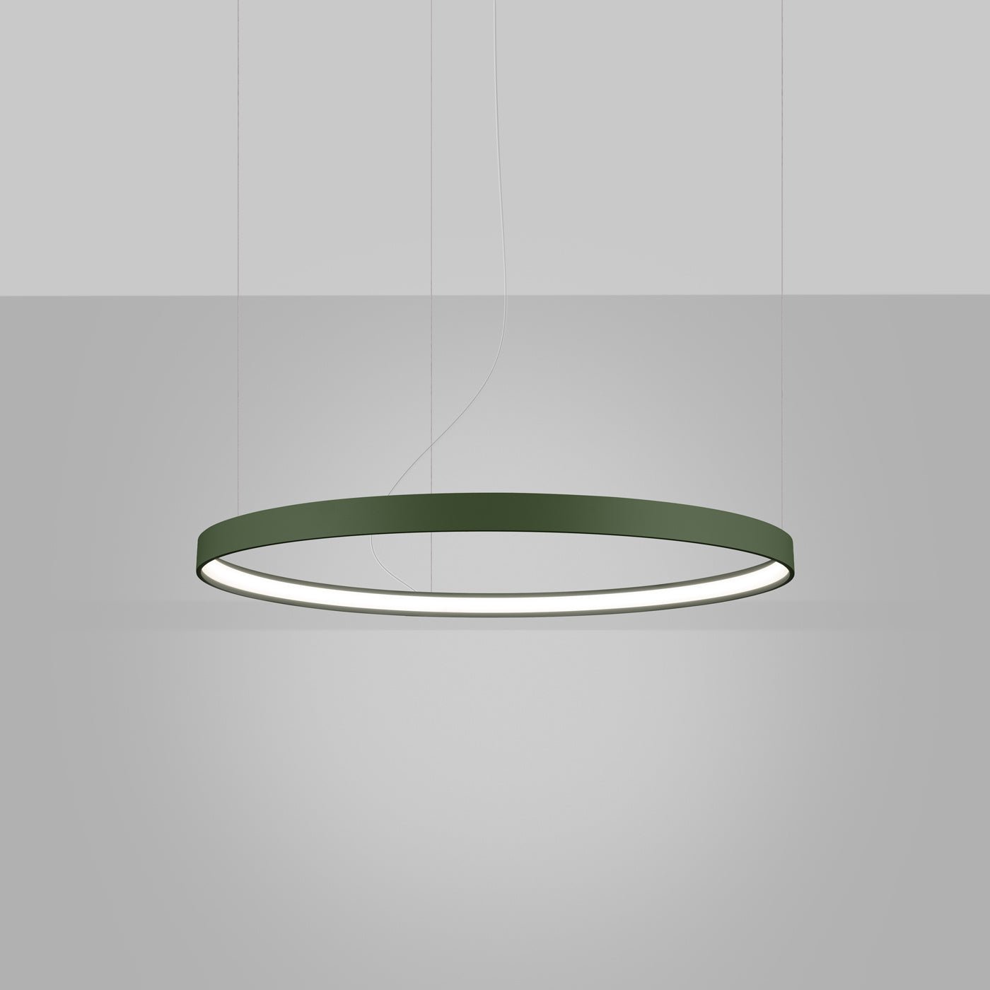 Kronleuchter "RIO 78" 4000K – Pendelleuchte in Olivgrün | Dexity Lichtdesign