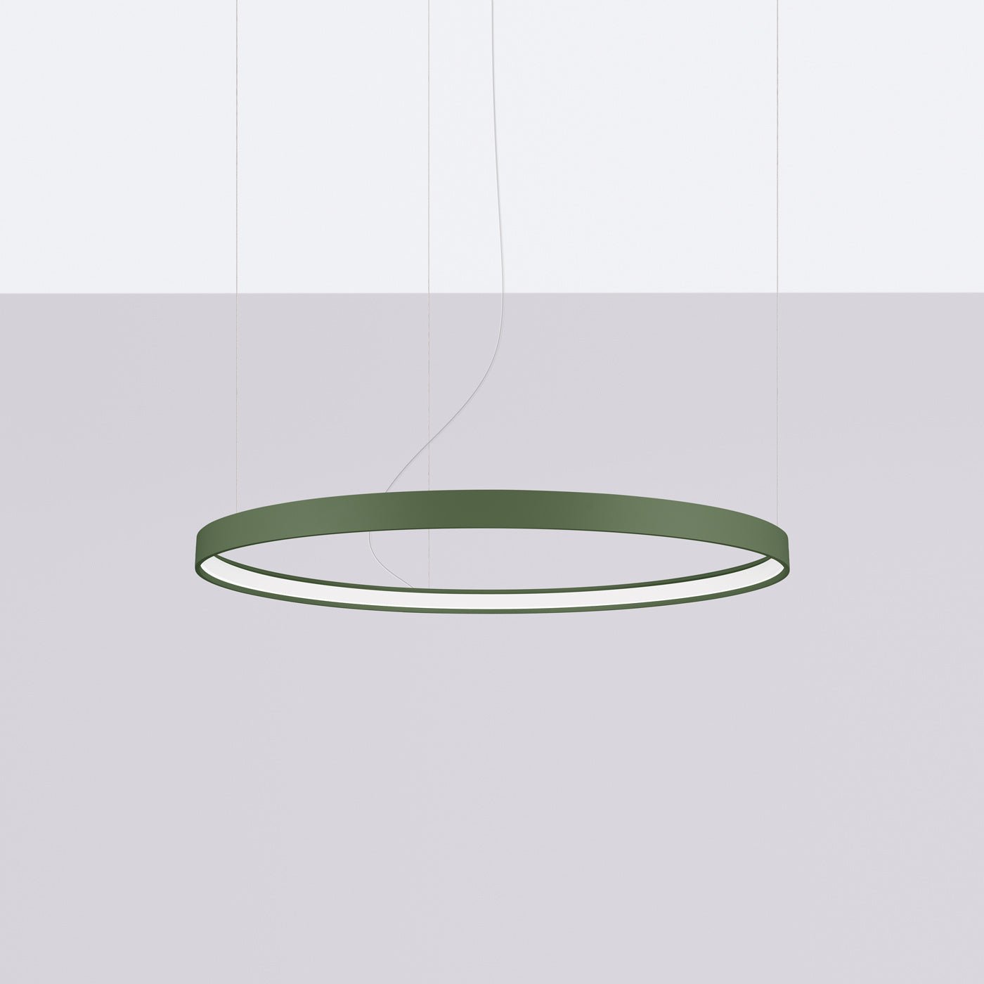 Kronleuchter "RIO 78" 4000K – Pendelleuchte in Olivgrün | Dexity Lichtdesign