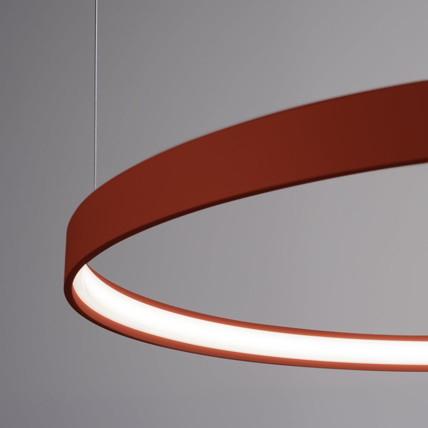 Kronleuchter "RIO 78" 4000K – Pendelleuchte in Roter Ocker | Dexity Lichtdesign