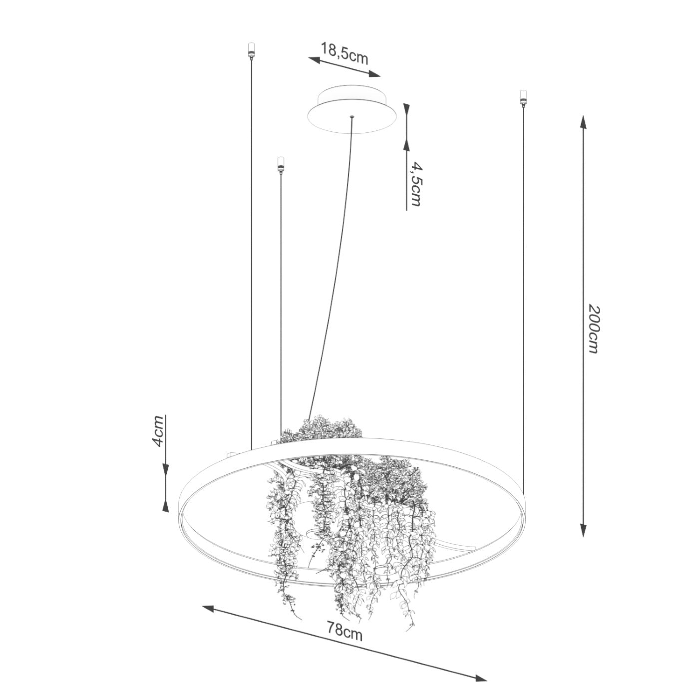 Kronleuchter "RIO BIO 78" 3000K – Pendelleuchte in | Dexity Lichtdesign