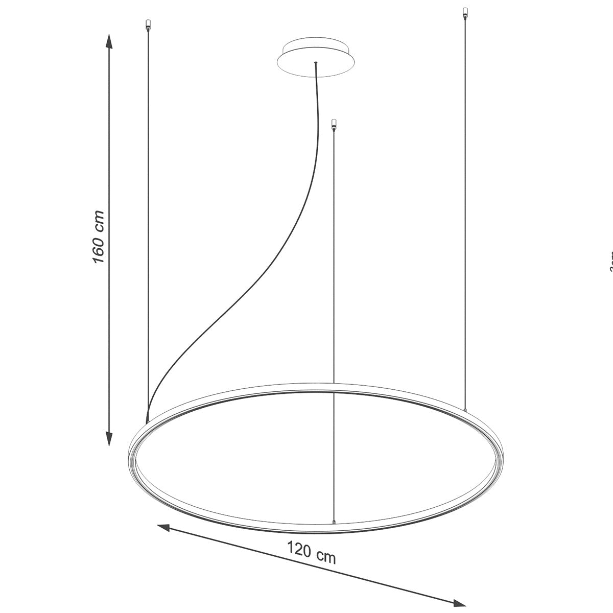 Kronleuchter "RISA 120" 3000K – Pendelleuchte in | Dexity Lichtdesign