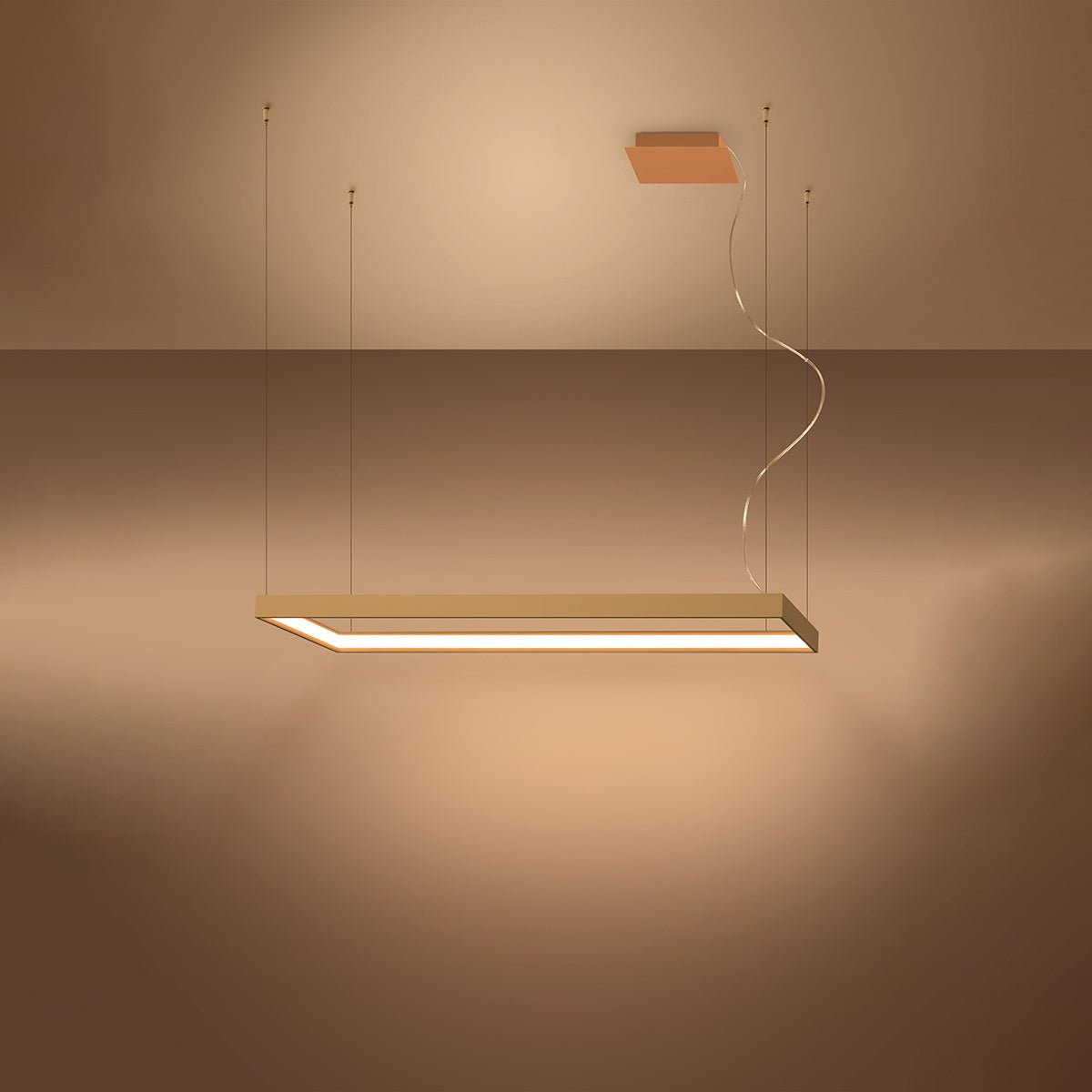 Kronleuchter "TUULA M" 3000K – Pendelleuchte in Golden | Dexity Lichtdesign