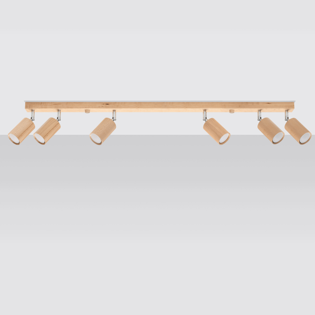 Naturholz - Deckenleuchte „Berg 6“ – Deckenlampen in Naturholz | Dexity Lichtdesign