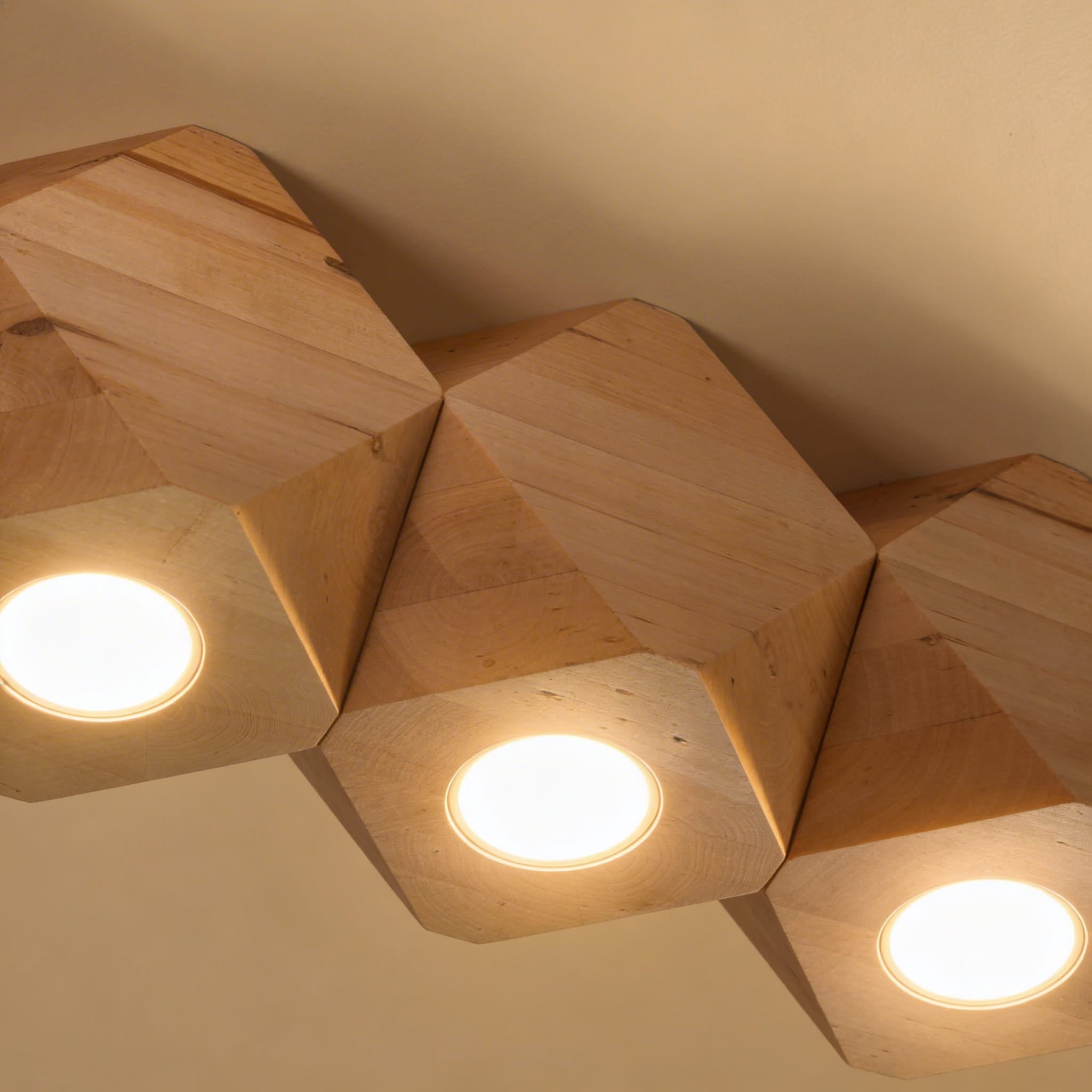 Naturholz - Deckenleuchte "Woody 3" – Deckenlampen in | Dexity Lichtdesign