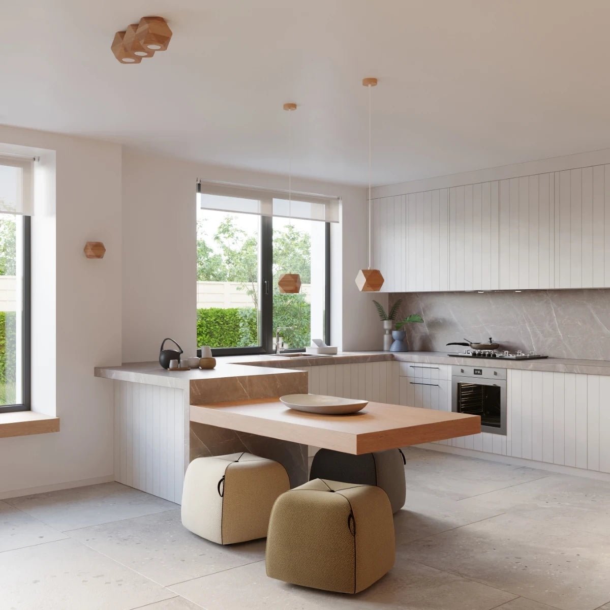 Naturholz - Deckenleuchte "Woody 3" – Deckenlampen in | Dexity Lichtdesign