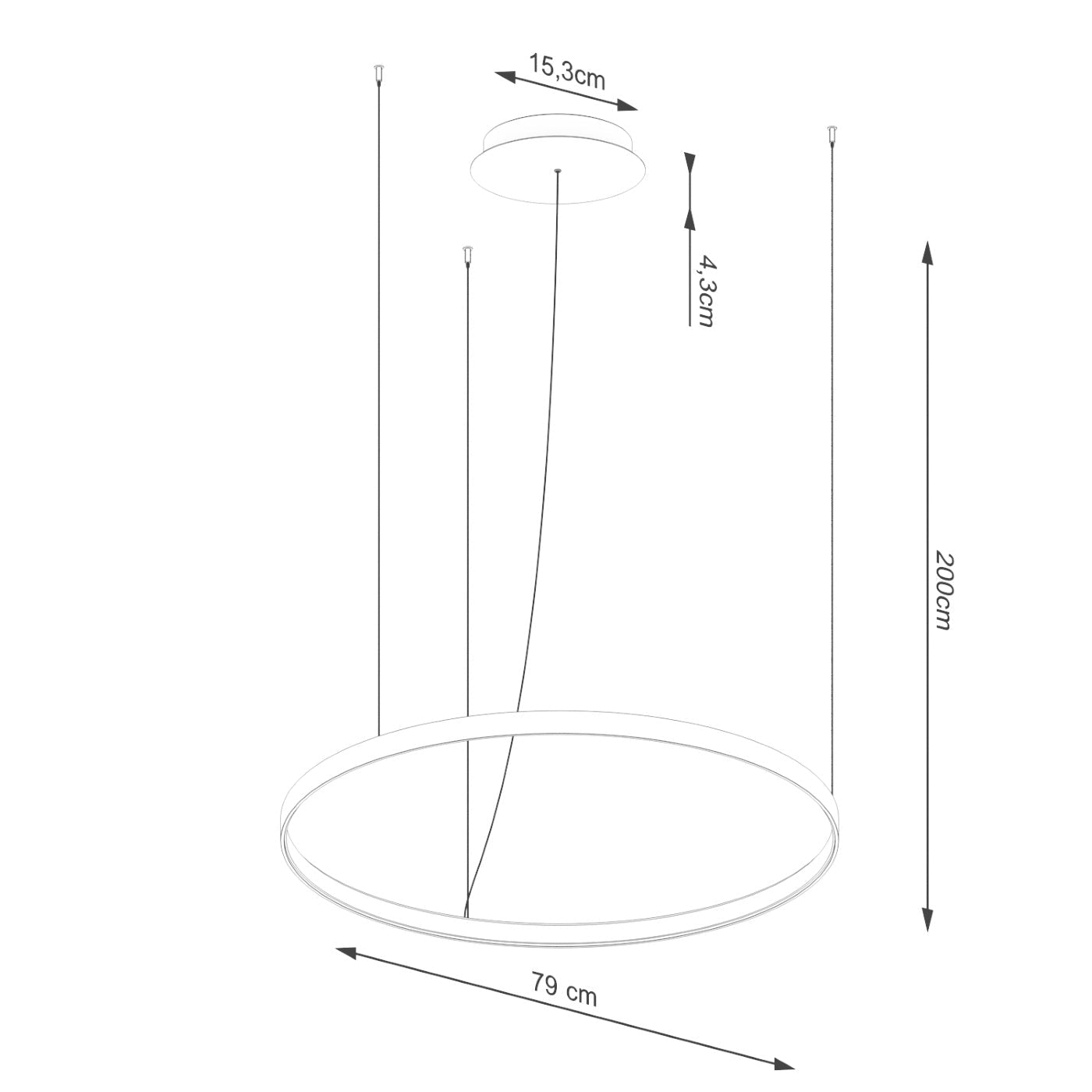 Naturholz - Kronleuchter "RIO 78" 3000K – Pendelleuchte in | Dexity Lichtdesign