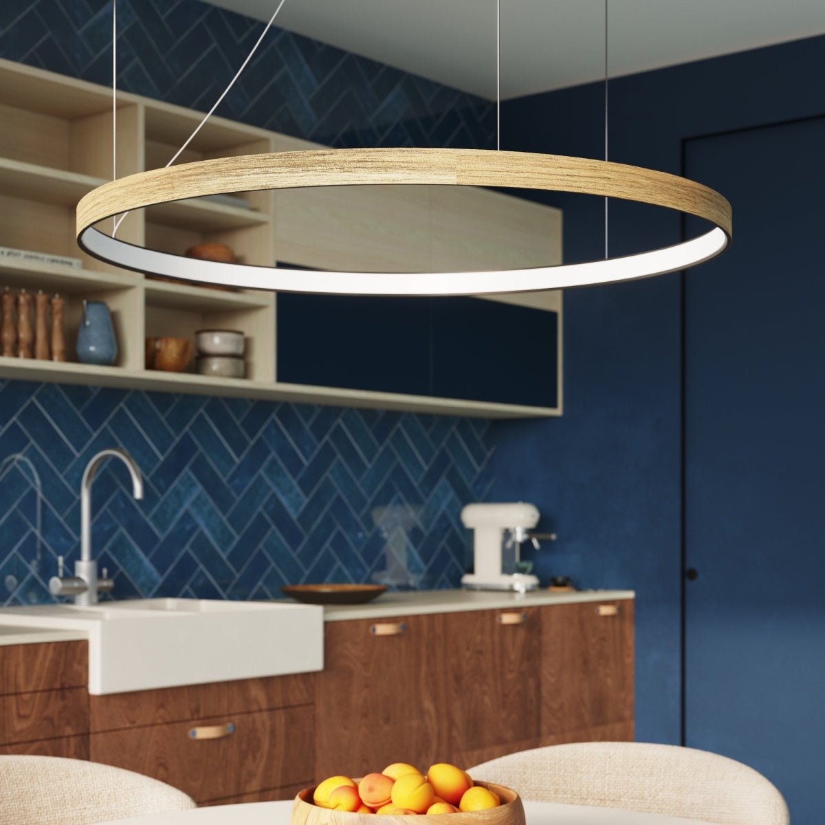 Naturholz - Kronleuchter "RIO 78" 3000K – Pendelleuchte in | Dexity Lichtdesign