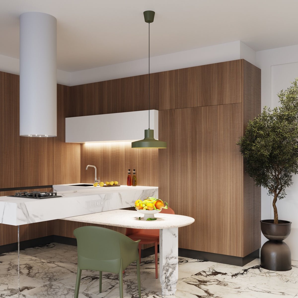 Pendelleuchte "BILO" – Pendelleuchte in Olivgrün | Dexity Lichtdesign