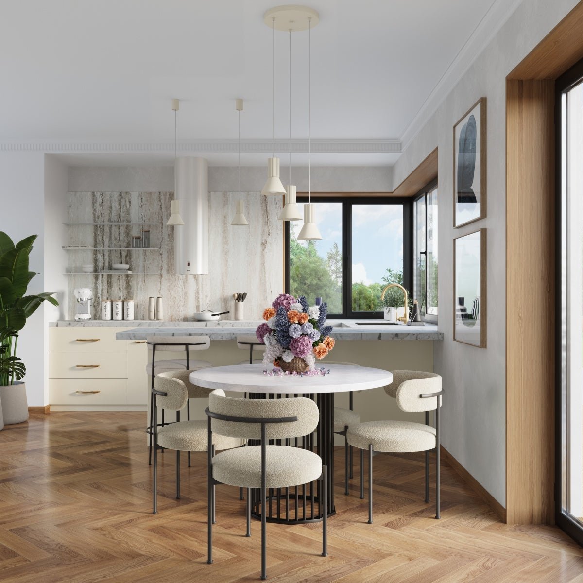 Pendelleuchte "ESTRIA 1" – in Beige | Dexity Lichtdesign