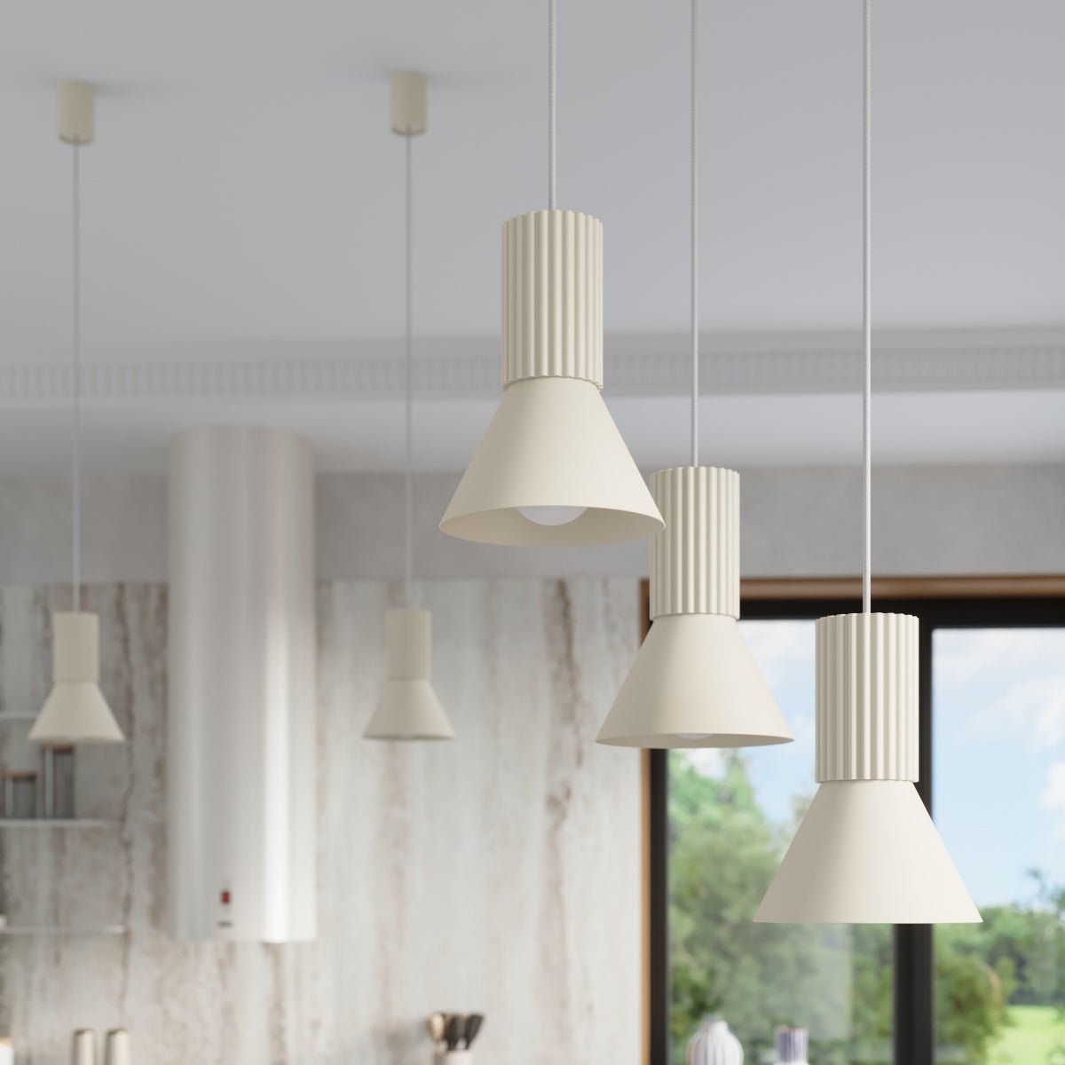 Pendelleuchte "ESTRIA 1" – in Beige | Dexity Lichtdesign