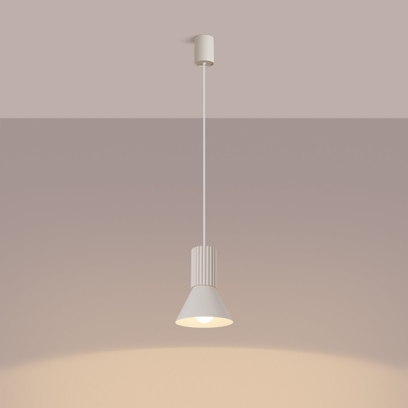 Pendelleuchte "ESTRIA 1" – in Beige | Dexity Lichtdesign