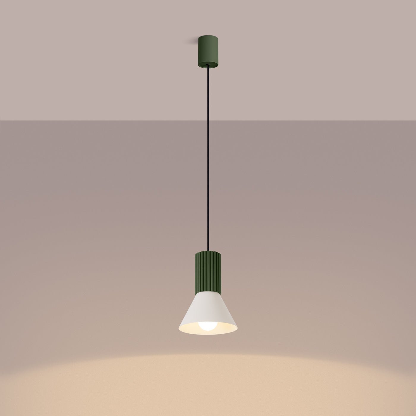 Pendelleuchte "ESTRIA 1" – in Olivgrün | Dexity Lichtdesign