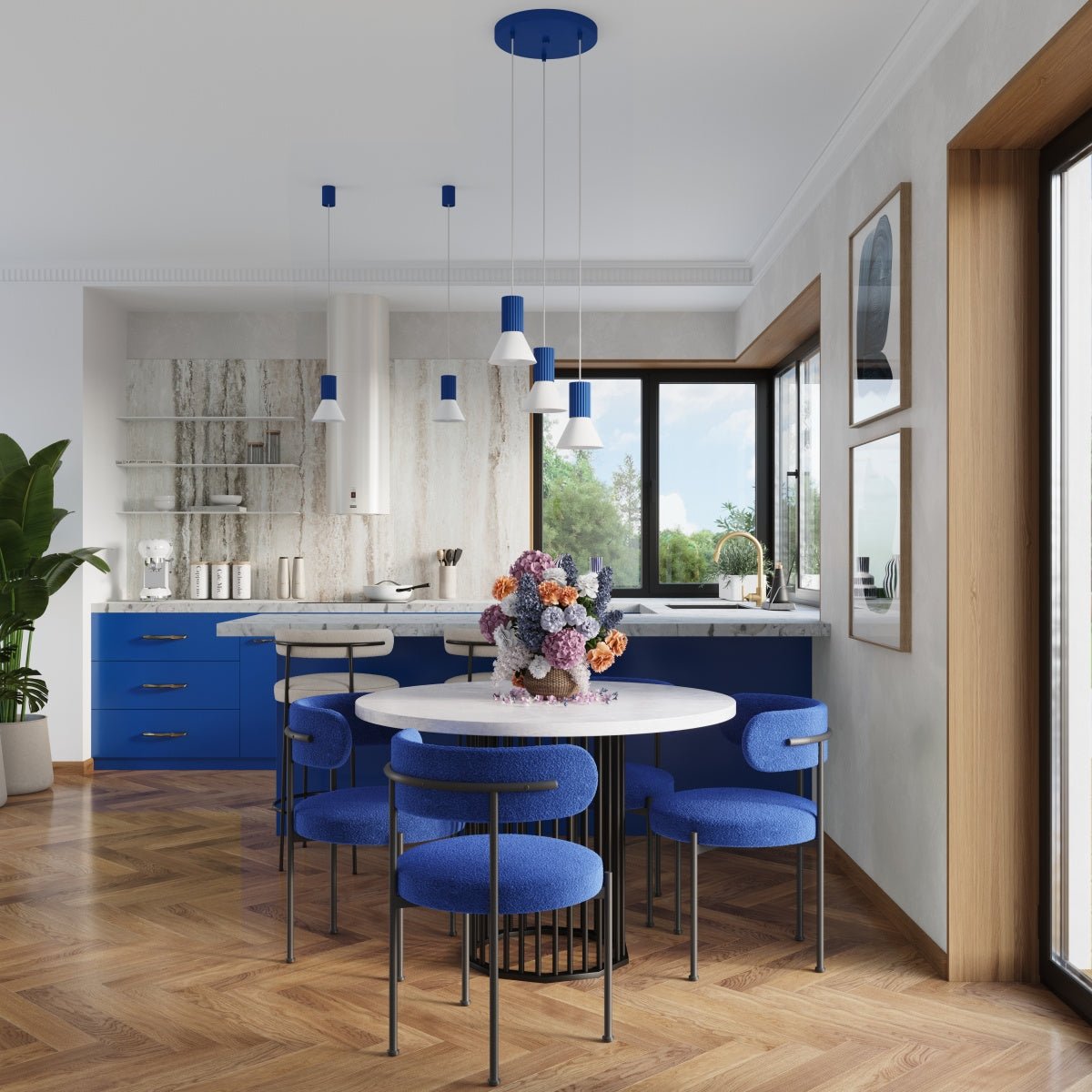 Pendelleuchte "ESTRIA 1" – in Ultramarin | Dexity Lichtdesign