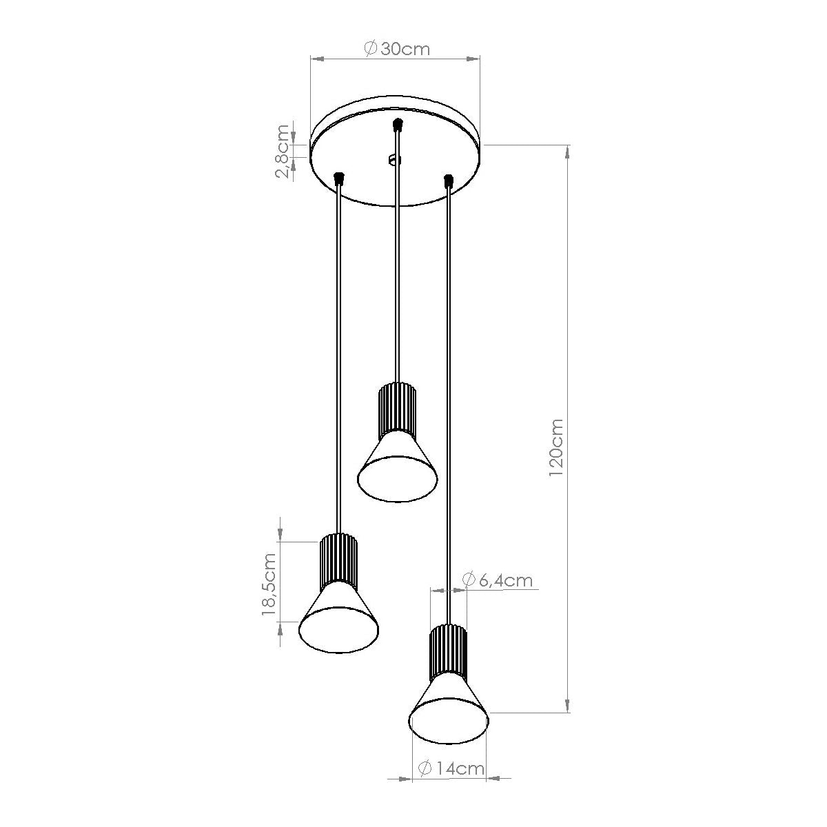 Pendelleuchte "ESTRIA 3P" – in Olivgrün | Dexity Lichtdesign
