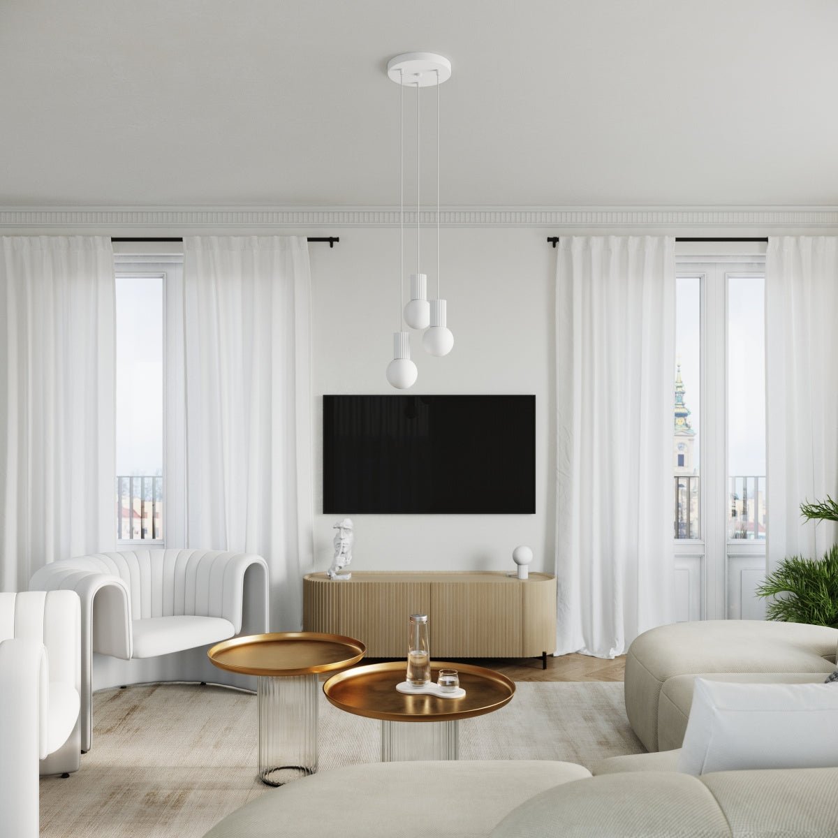 Pendelleuchte "HALO 1" – Pendelleuchte in Weiß | Dexity Lichtdesign