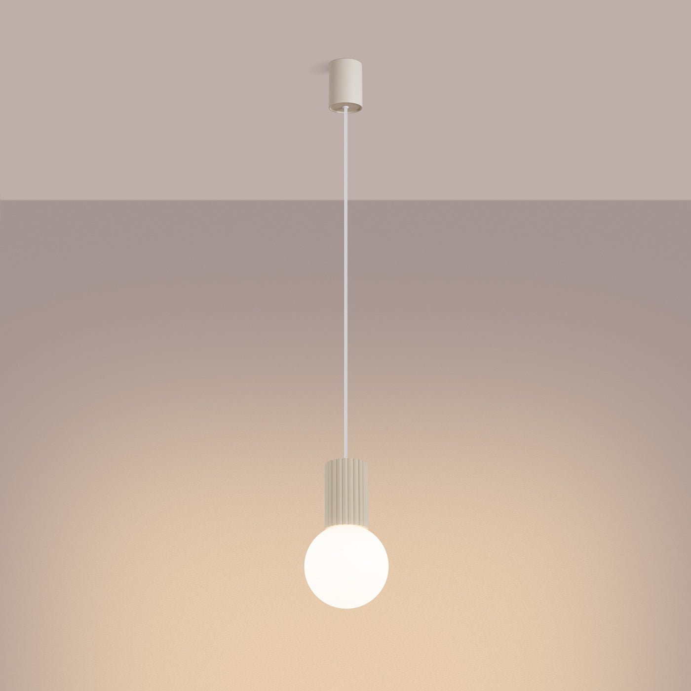 Pendelleuchte "HALO 1" – Pendelleuchte in Beige | Dexity Lichtdesign