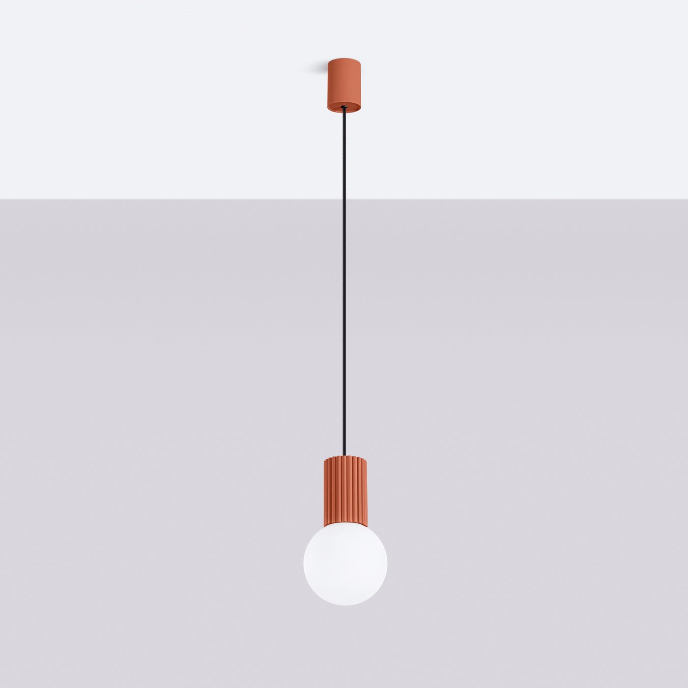 Pendelleuchte "HALO 1" – Pendelleuchte in Roter Ocker | Dexity Lichtdesign