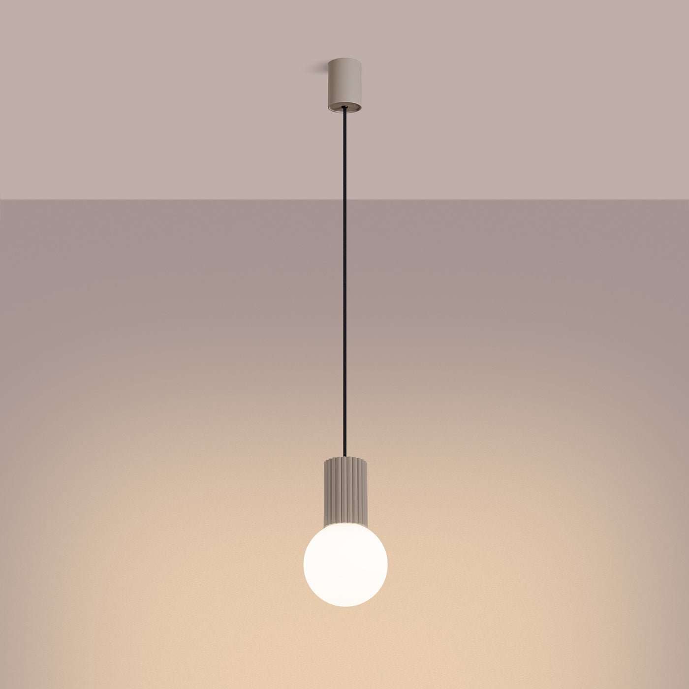 Pendelleuchte "HALO 1" – Pendelleuchte in Taupe | Dexity Lichtdesign