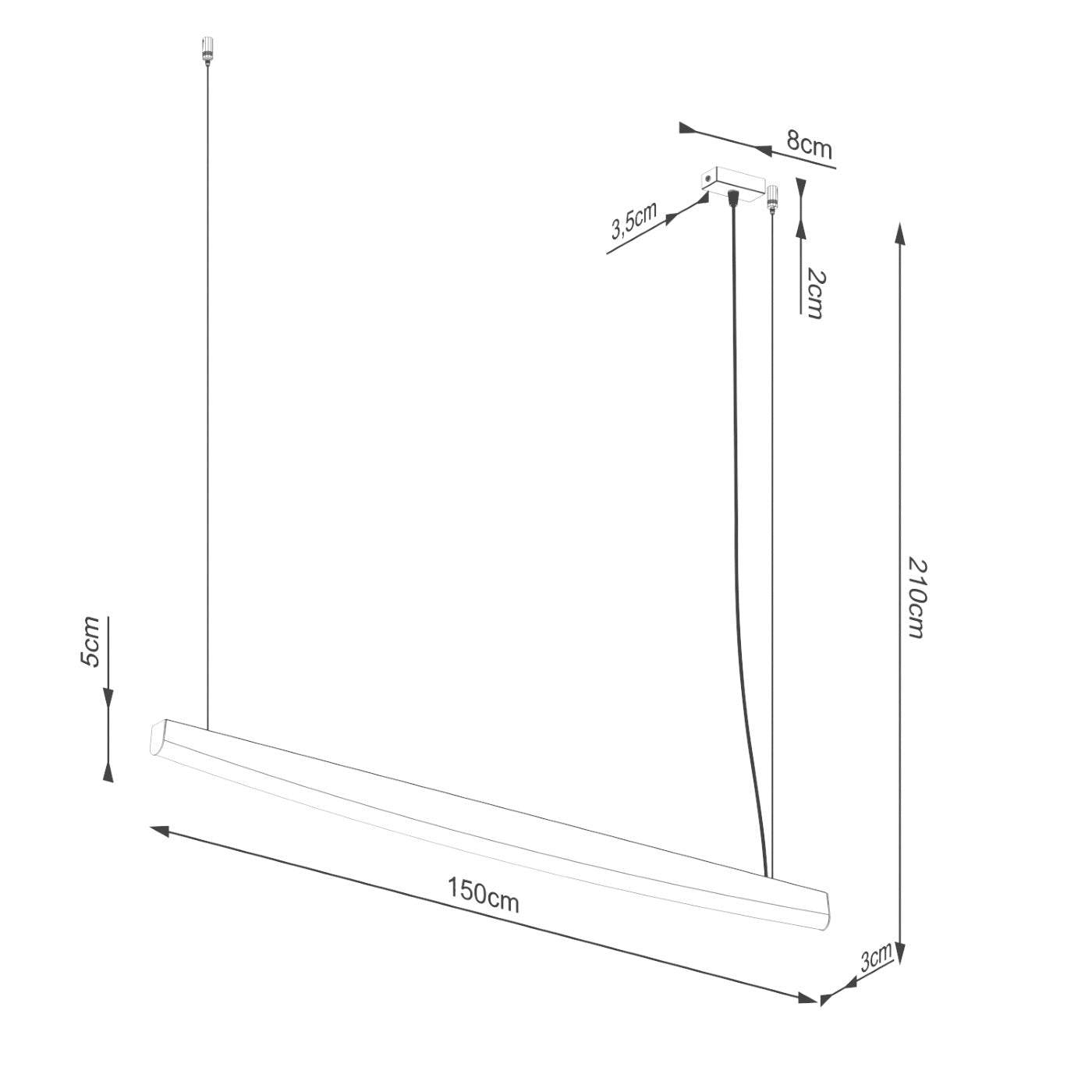 Pendelleuchte "JORUN 150" 3000K – Pendelleuchte in Golden | Dexity Lichtdesign