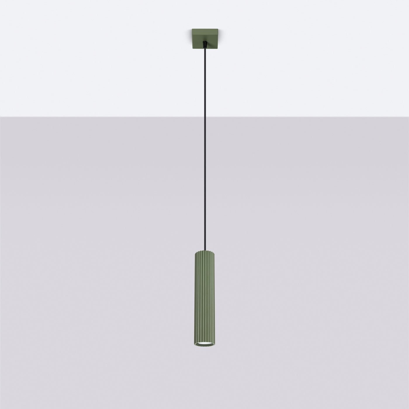 Pendelleuchte "KARBON 1" – Pendelleuchten in Olivgrün | Dexity Lichtdesign