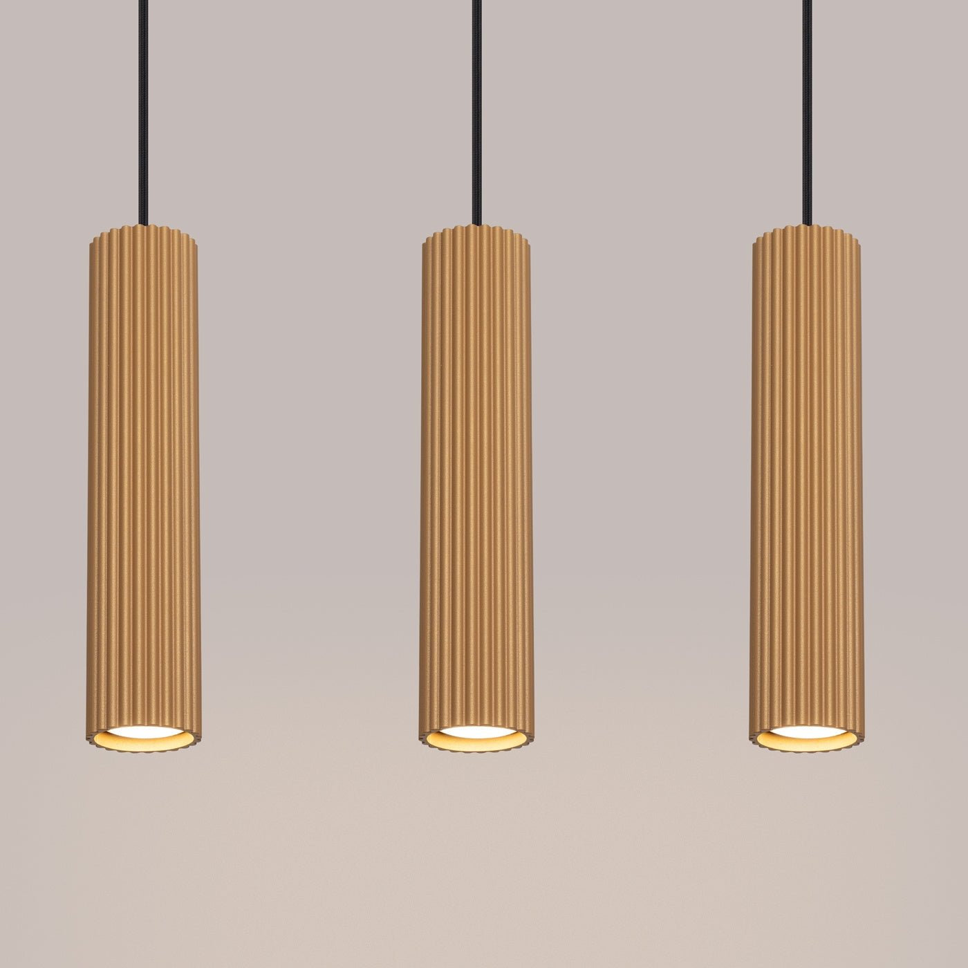Pendelleuchte "KARBON 3L" – Pendelleuchte in Golden | Dexity Lichtdesign