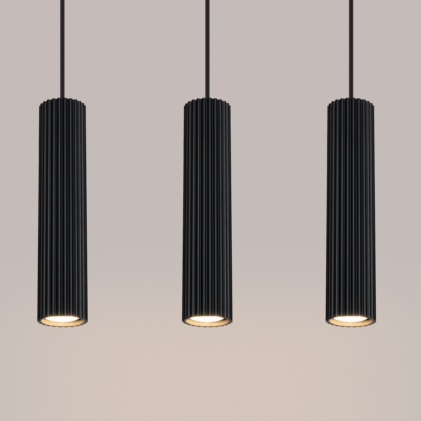 Pendelleuchte "KARBON 3L" – Pendelleuchte in Schwarz | Dexity Lichtdesign