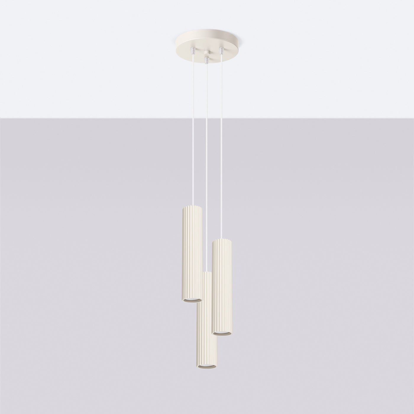 Pendelleuchte "KARBON 3P" – Pendelleuchte in Beige | Dexity Lichtdesign