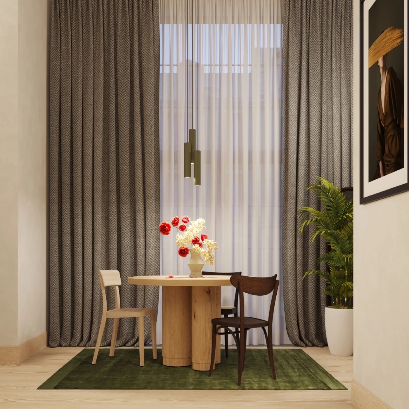 Pendelleuchte "LAGOS 1" – Pendelleuchte in Olivgrün | Dexity Lichtdesign