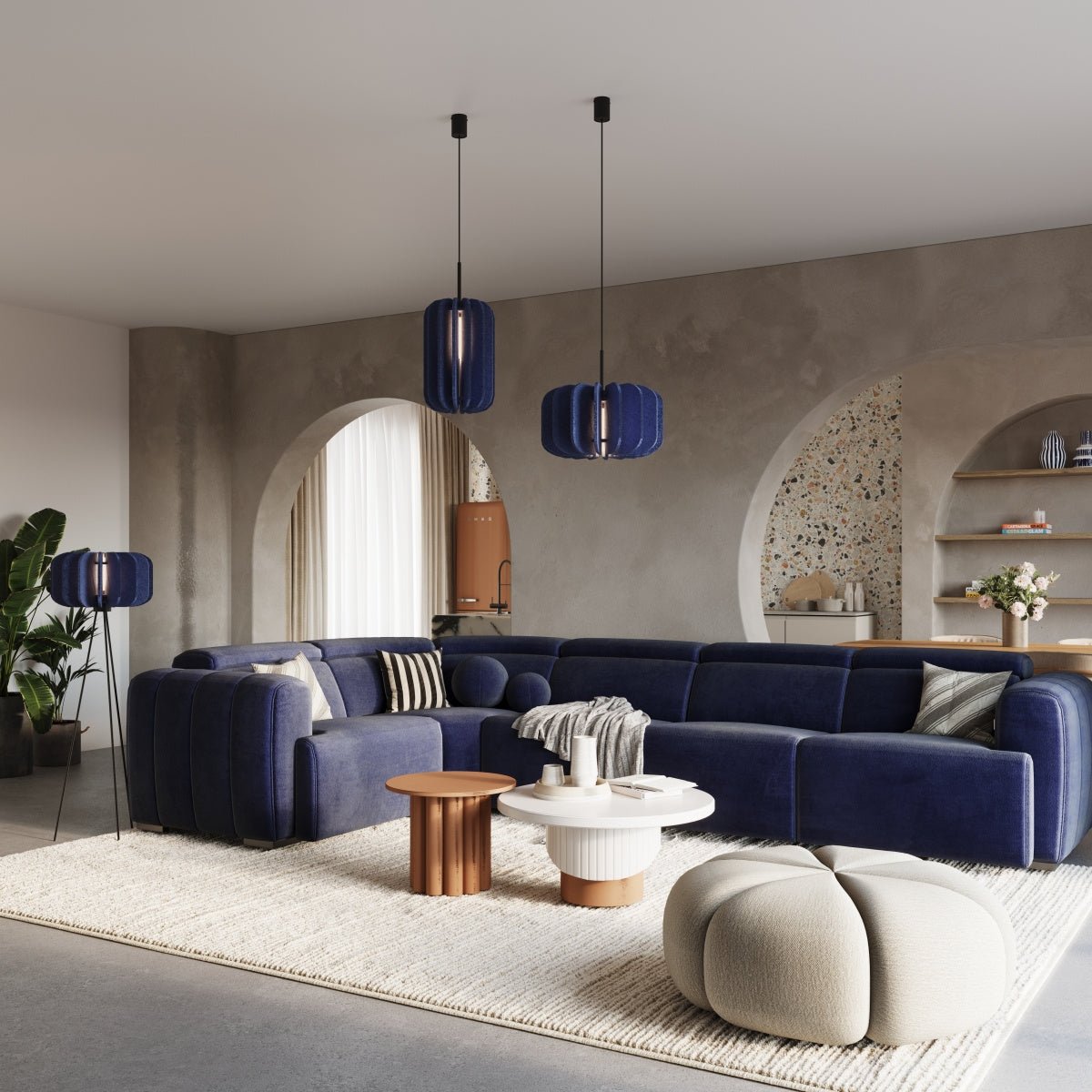 Pendelleuchte "MULA 45" – in Marineblau | Dexity Lichtdesign