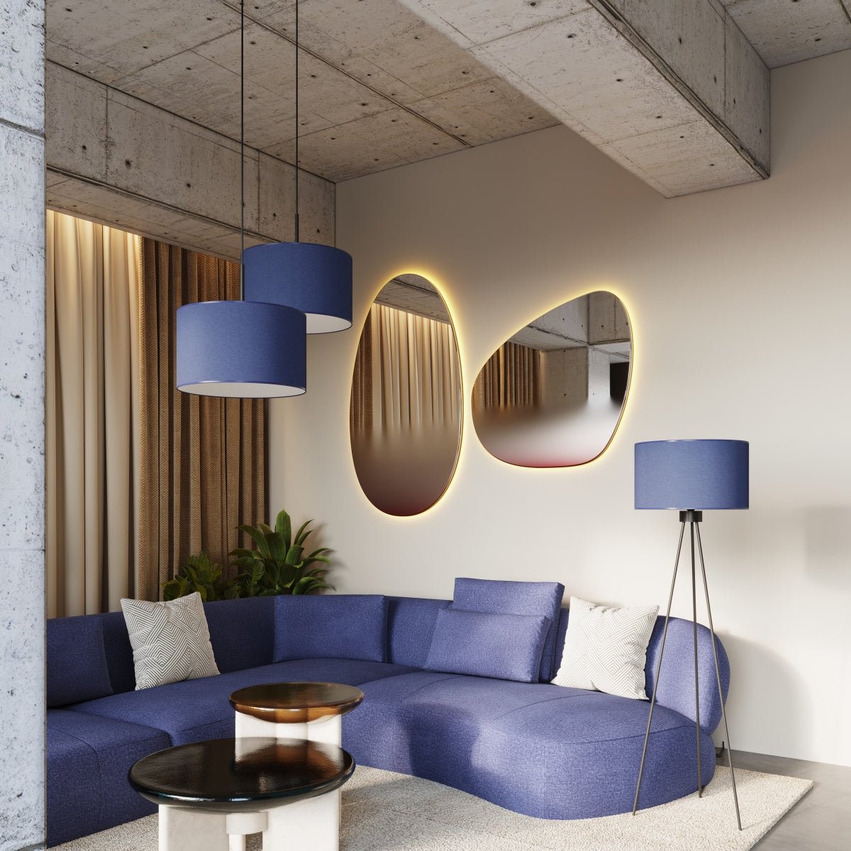 Pendelleuchte "NEVIA" – in Marineblau | Dexity Lichtdesign