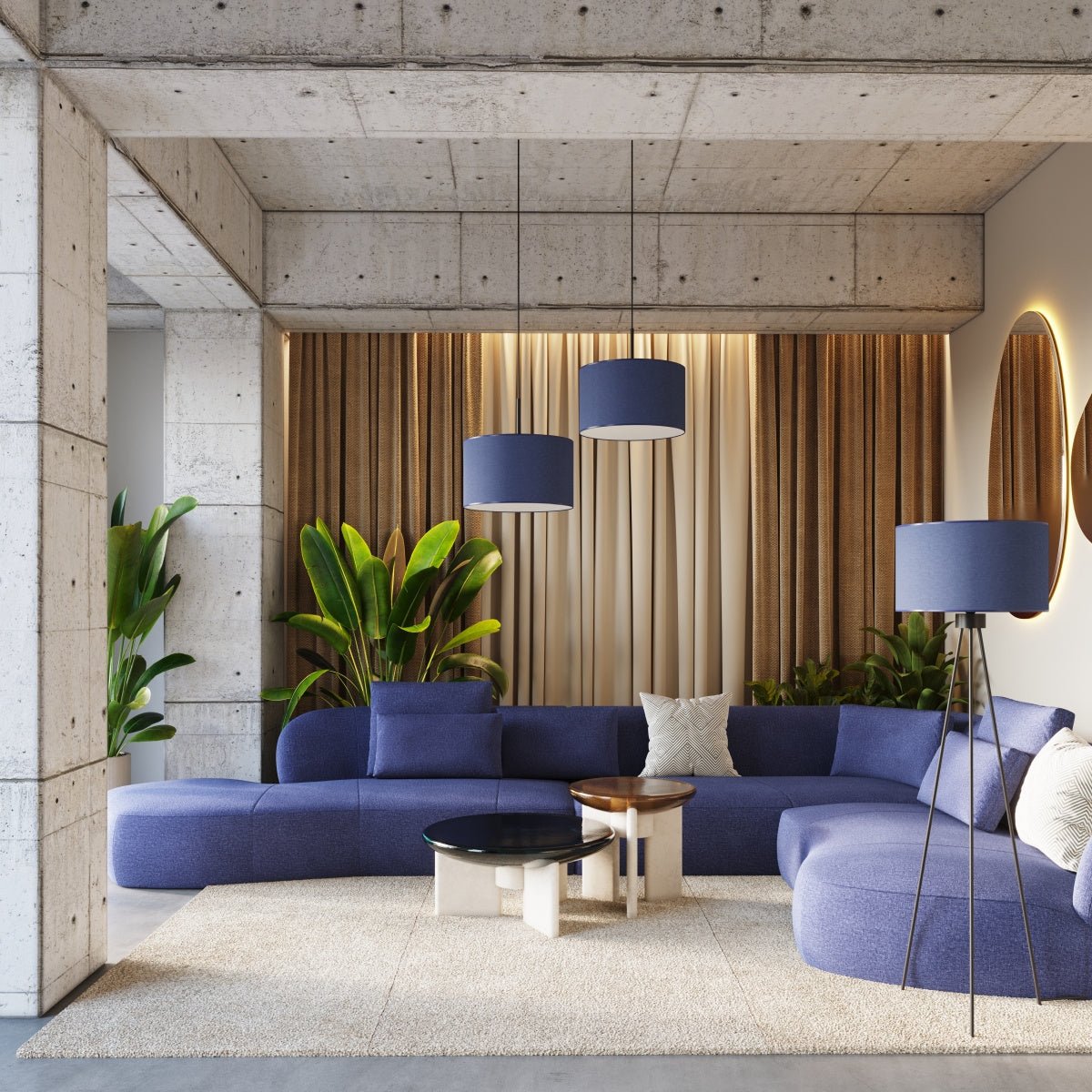 Pendelleuchte "NEVIA" – in Marineblau | Dexity Lichtdesign