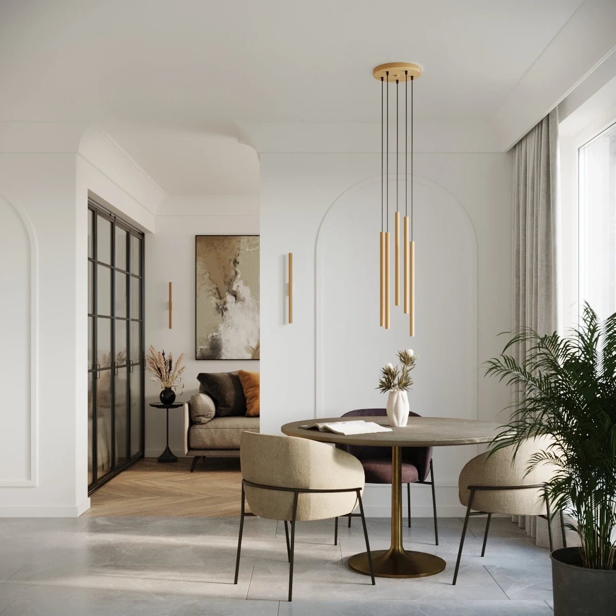 Pendelleuchte "PASTELO 2" – Pendelleuchte in Golden | Dexity Lichtdesign