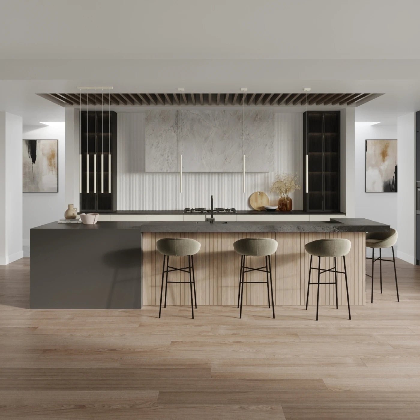 Pendelleuchte "PASTELO 5P" – Pendelleuchte in Beige | Dexity Lichtdesign