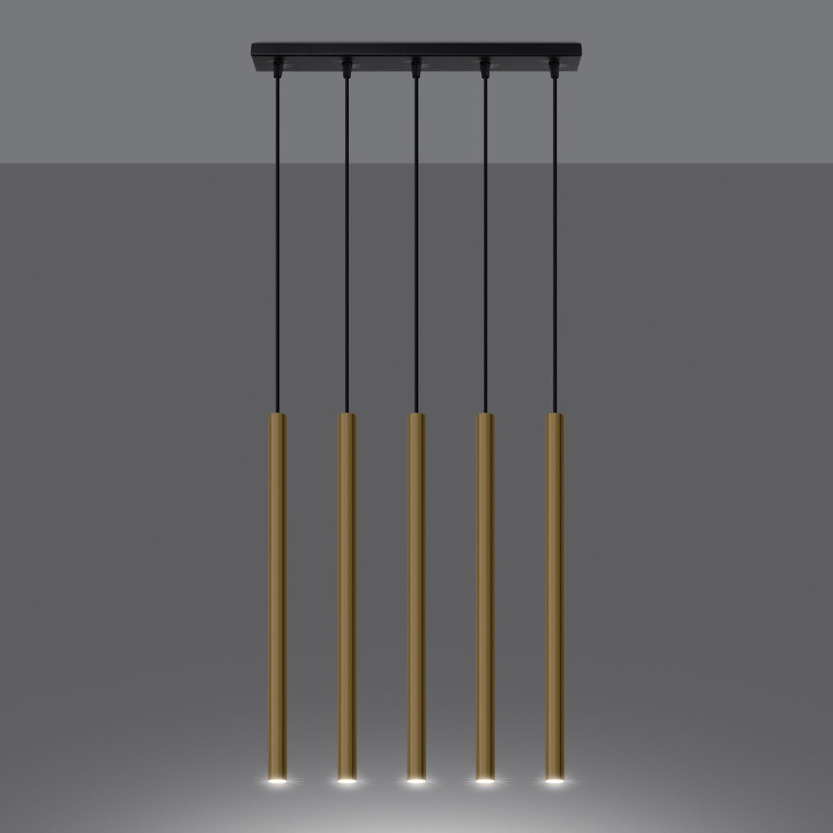 Pendelleuchten "PASTELO 5L" Glanzgold – Pendelleuchten in Glanzgold | Dexity Lichtdesign