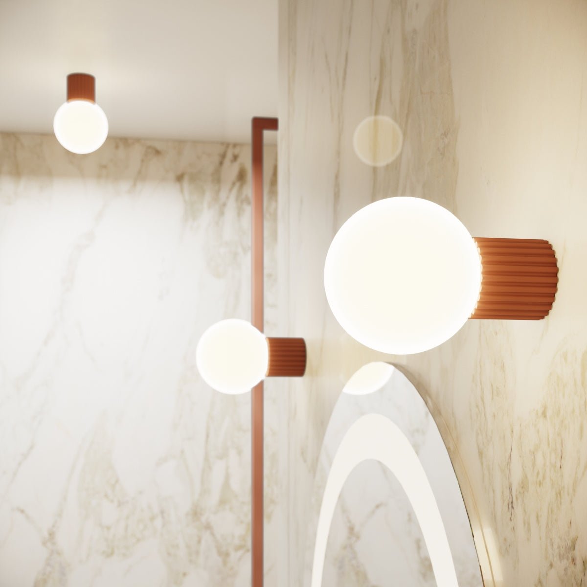 Plafond "HALO" (IP44) – Deckenleuchte in Mokka | Dexity Lichtdesign