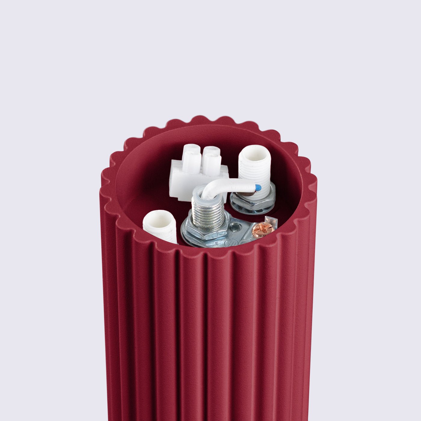 Plafond "HALO" (IP44) – Deckenleuchte in Burgunderrot | Dexity Lichtdesign