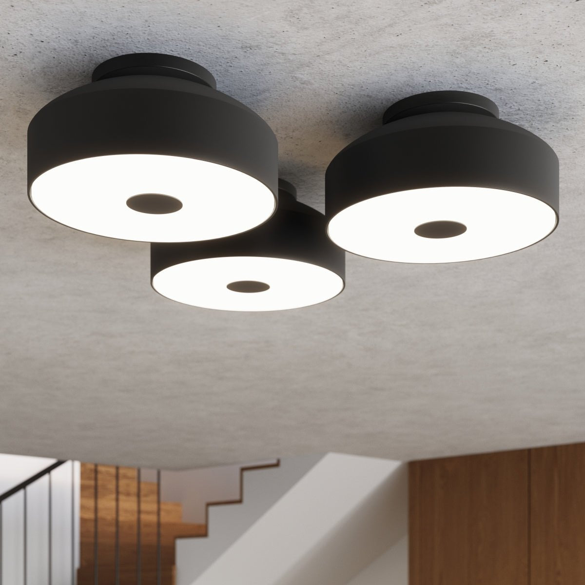 Plafond "OMIQ" – Deckenleuchte in Schwarz | Dexity Lichtdesign