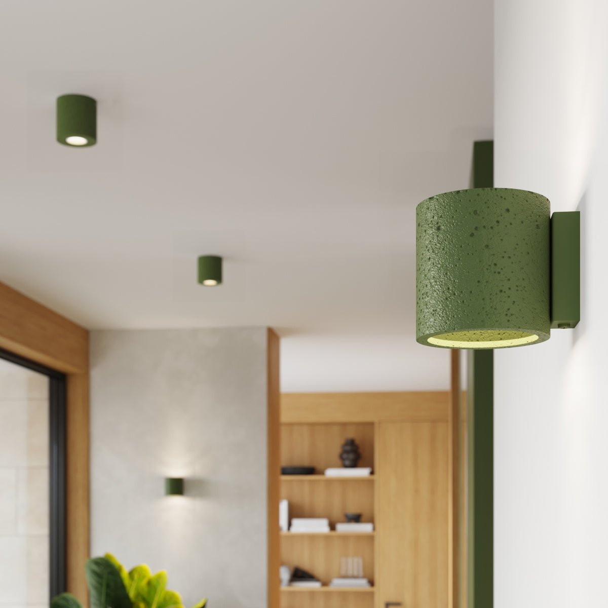 Plafond "ORBIS" – in Olivgrün | Dexity Lichtdesign